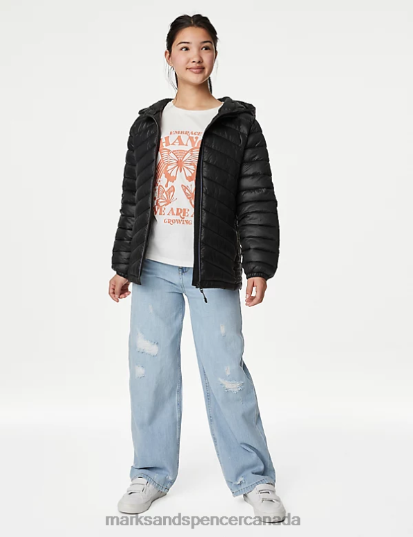 Marks and Spencer near me - Kids Black Clothing Marks & Spencer Stormwear Lightweight Padded Coat 20VTD8858