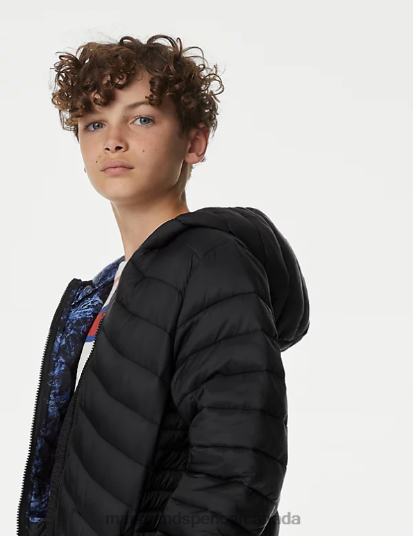 Marks and Spencer sale - Kids Black Clothing Marks & Spencer Stormwear Lightweight Padded Jacket 20VTD8257