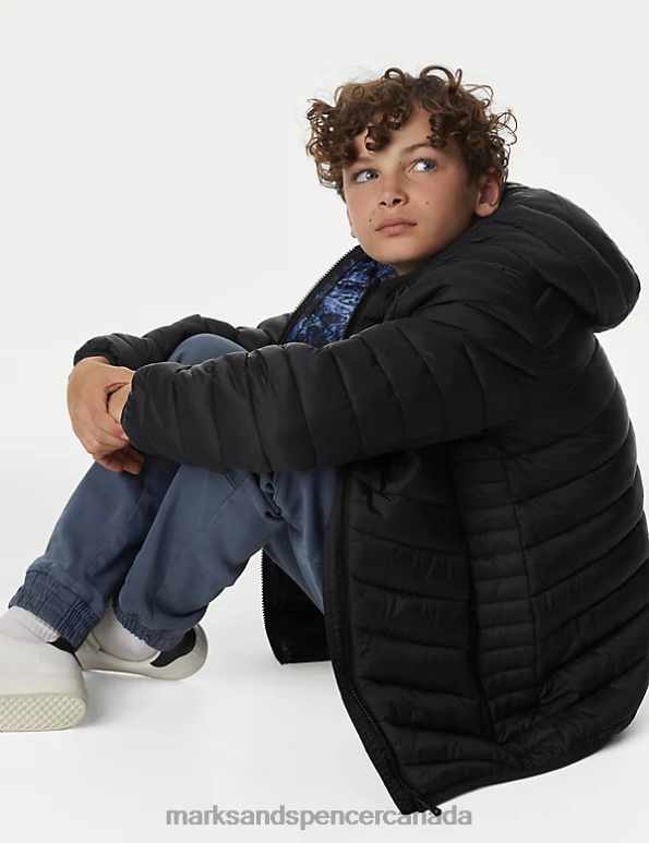Marks and Spencer sale - Kids Black Clothing Marks & Spencer Stormwear Lightweight Padded Jacket 20VTD8257
