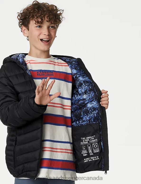 Marks and Spencer sale - Kids Black Clothing Marks & Spencer Stormwear Lightweight Padded Jacket 20VTD8257