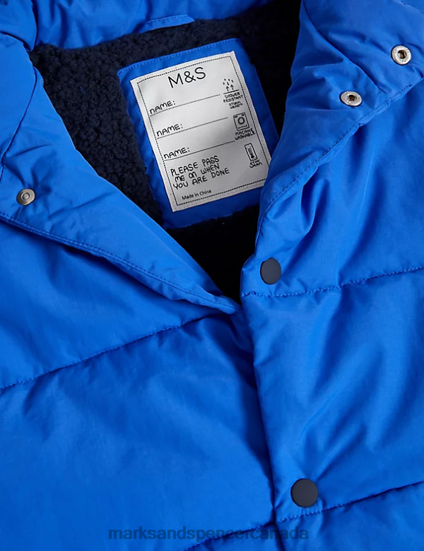 Kids Blue Clothing Marks & Spencer Stormwear Borg Lined Padded Gilet 20VTD8191 - Marks and Spencer outlet