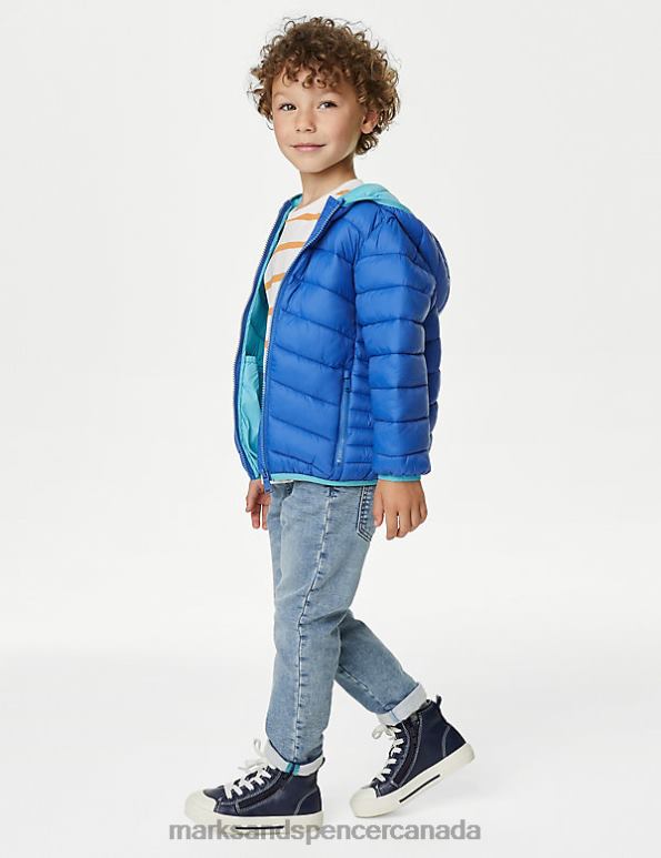 Kids Blue Clothing Marks & Spencer Stormwear Lightweight Padded Jacket 20VTD8169 - Marks and Spencer Canada locations