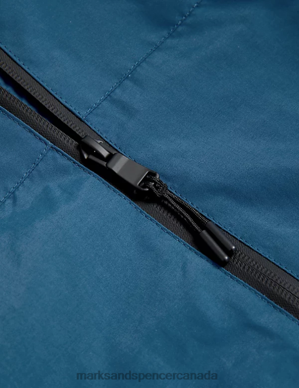 Marks and Spencer Canada - Kids Blue Mix Clothing Marks & Spencer Stormwear Hooded Anorak 20VTD8117