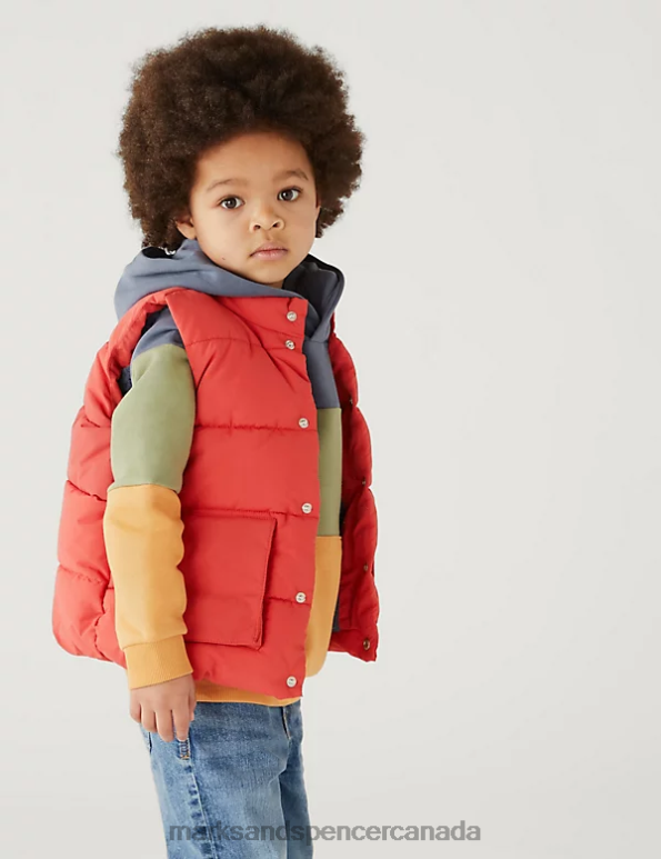 Marks and Spencer Canada - Kids Brick Clothing Marks & Spencer Stormwear Padded Gilet 20VTD8217