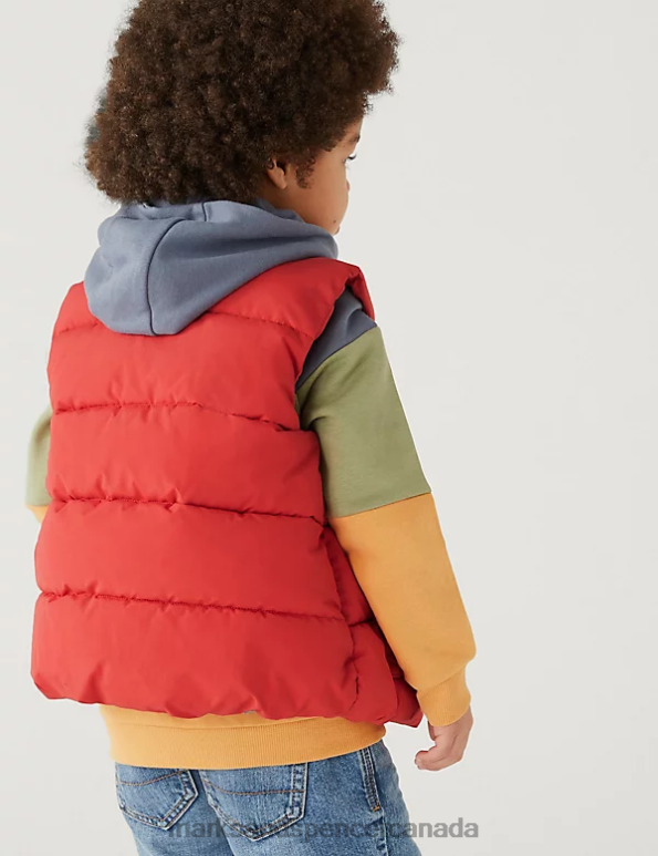 Marks and Spencer Canada - Kids Brick Clothing Marks & Spencer Stormwear Padded Gilet 20VTD8217
