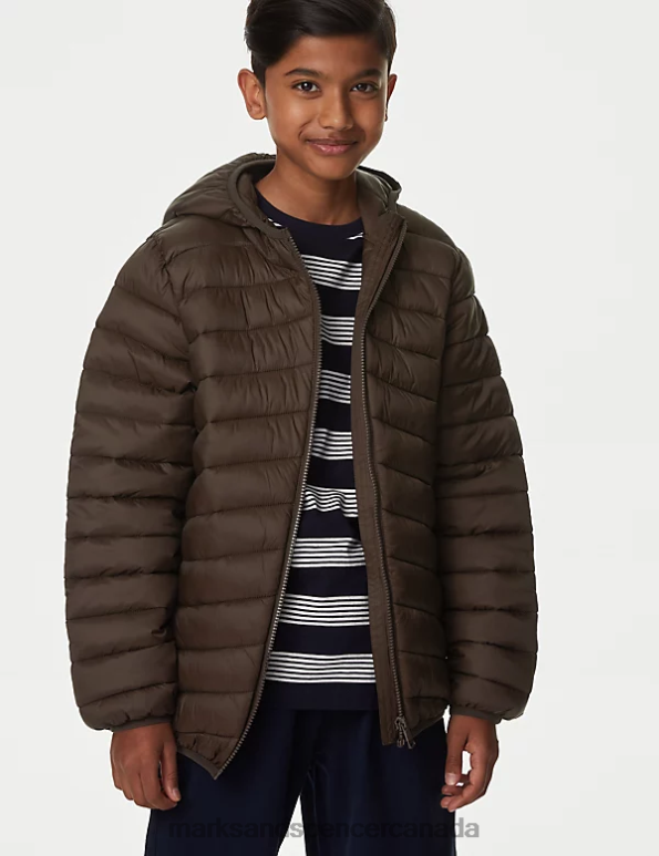 Kids Brown Clothing Marks & Spencer Stormwear Lightweight Padded Jacket 20VTD8259 - Marks and Spencer Canada locations