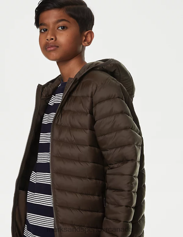 Kids Brown Clothing Marks & Spencer Stormwear Lightweight Padded Jacket 20VTD8259 - Marks and Spencer Canada locations
