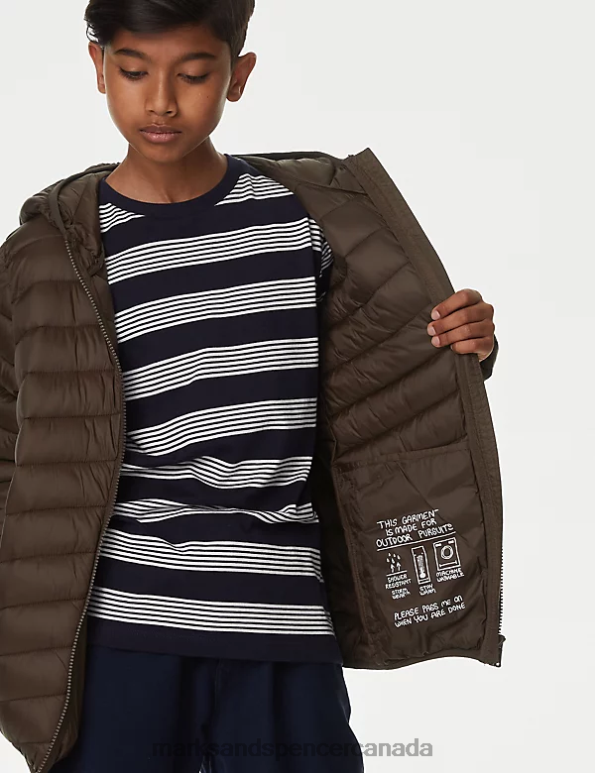 Kids Brown Clothing Marks & Spencer Stormwear Lightweight Padded Jacket 20VTD8259 - Marks and Spencer Canada locations