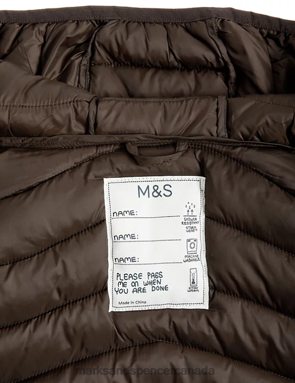 Kids Brown Clothing Marks & Spencer Stormwear Lightweight Padded Jacket 20VTD8259 - Marks and Spencer Canada locations