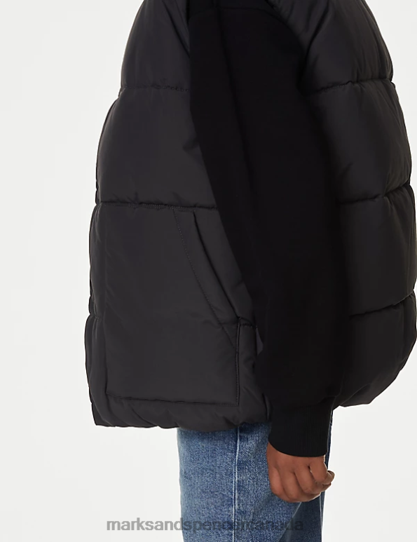 Marks and Spencer Canada - Kids Charcoal Clothing Marks & Spencer Stormwear Borg Lined Padded Gilet 20VTD8463