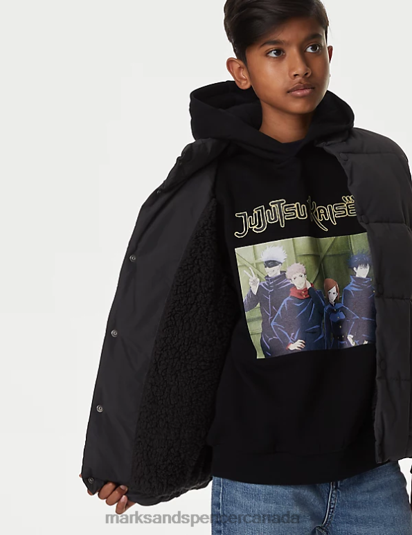 Marks and Spencer Canada - Kids Charcoal Clothing Marks & Spencer Stormwear Borg Lined Padded Gilet 20VTD8463