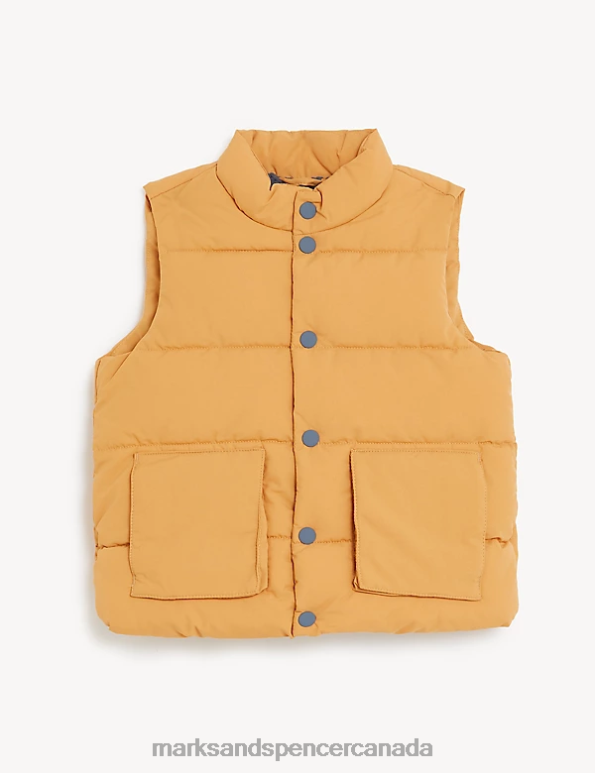 Marks and Spencer sale - Kids Faded Orange Clothing Marks & Spencer Stormwear Padded Gilet 20VTD8493