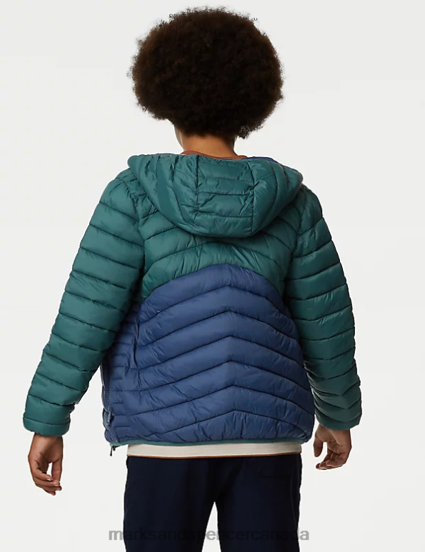 Marks and Spencer near me - Kids Green Mix Clothing Marks & Spencer Stormwear Lightweight Padded Jacket 20VTD8256