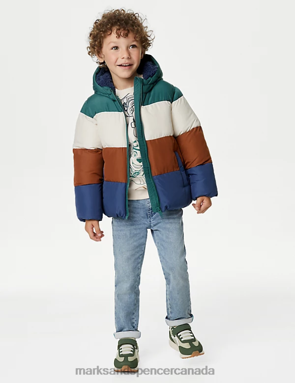 Marks and Spencer near me - Kids Multi Clothing Marks & Spencer Stormwear Borg Lined Padded Coat 20VTD8033