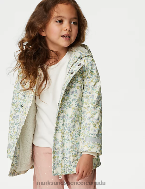 Kids Multi Clothing Marks & Spencer Stormwear Floral Hooded Fisherman Coat 20VTD8805 - Marks and Spencer Canada locations