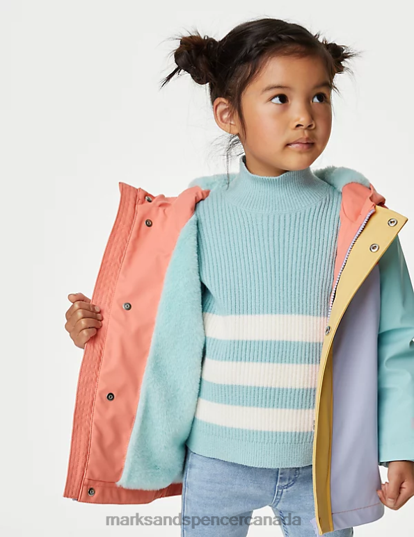 Kids Multi Clothing Marks & Spencer Stormwear Hooded Fisherman Coat 20VTD8903 - Marks and Spencer online