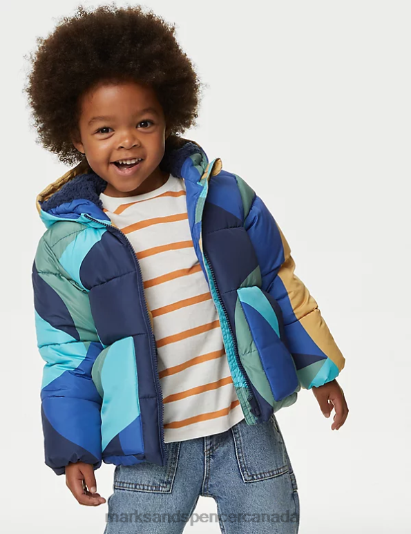 Marks and Spencer sale - Kids Multi Clothing Marks & Spencer Stormwear Printed Padded Coat 20VTD8067