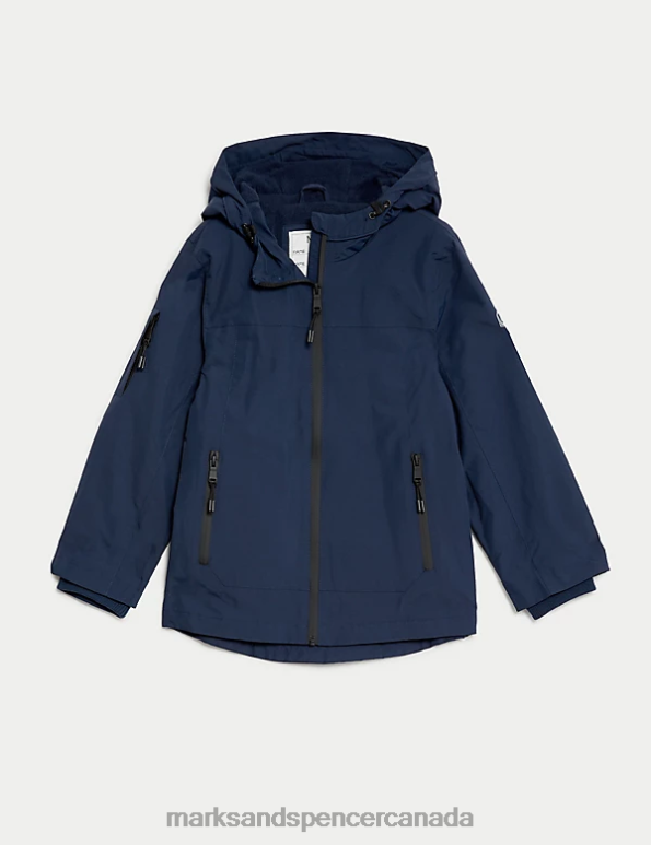 Marks and Spencer near me - Kids Navy Clothing Marks & Spencer Stormwear Hooded Anorak 20VTD8118