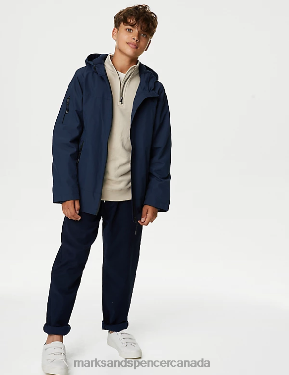 Marks and Spencer near me - Kids Navy Clothing Marks & Spencer Stormwear Hooded Anorak 20VTD8118