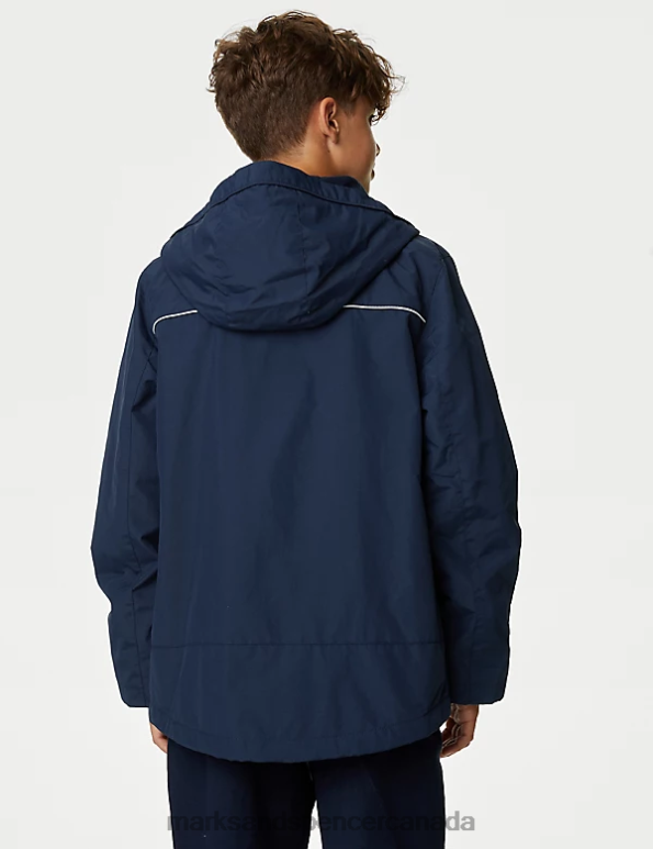 Marks and Spencer near me - Kids Navy Clothing Marks & Spencer Stormwear Hooded Anorak 20VTD8118