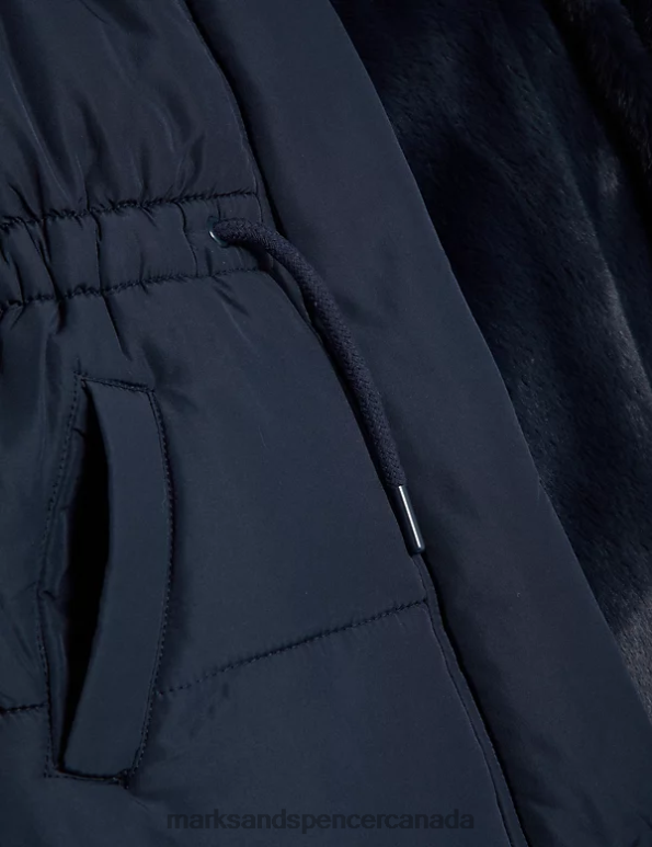 Kids Navy Clothing Marks & Spencer Stormwear Hooded Parka Coat 20VTD9002 - Marks and Spencer outlet