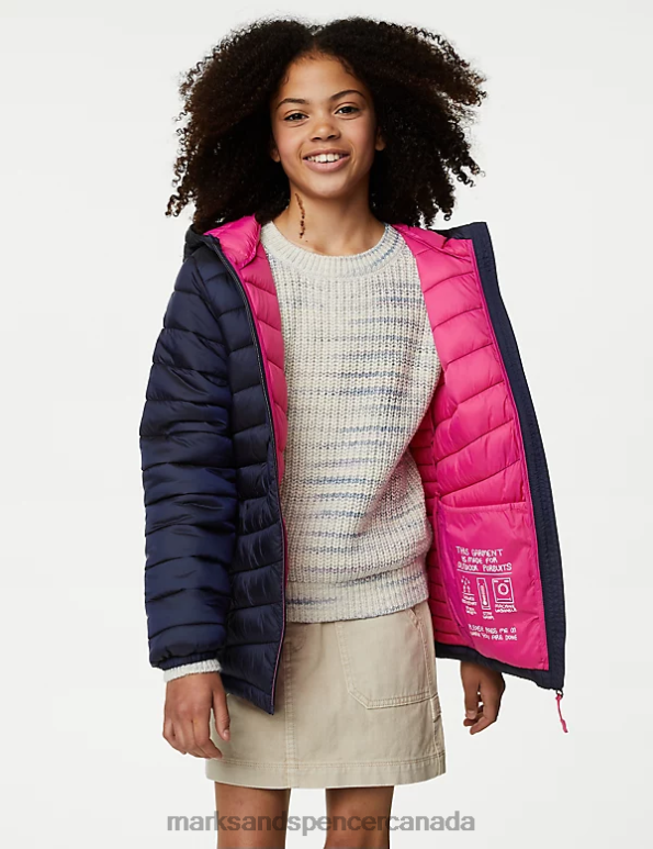 Kids Navy Clothing Marks & Spencer Stormwear Lightweight Padded Coat 20VTD8988 - Marks and Spencer Canada locations