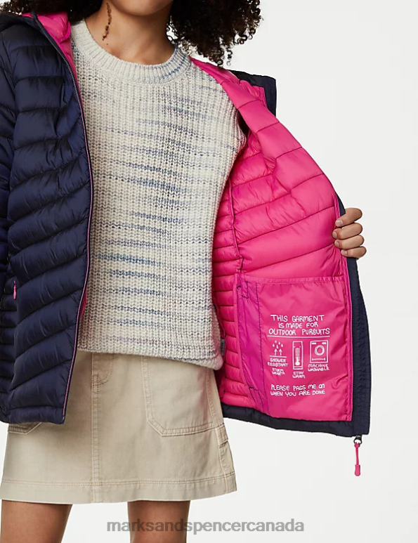 Kids Navy Clothing Marks & Spencer Stormwear Lightweight Padded Coat 20VTD8988 - Marks and Spencer Canada locations