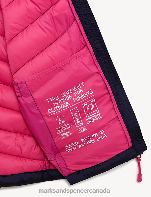 Kids Navy Clothing Marks & Spencer Stormwear Lightweight Padded Coat 20VTD8988 - Marks and Spencer Canada locations