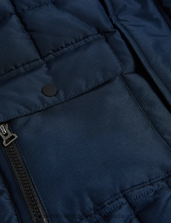 Kids Navy Clothing Marks & Spencer Stormwear Longline Padded Raincoat 20VTD8132 - Marks and Spencer outlet