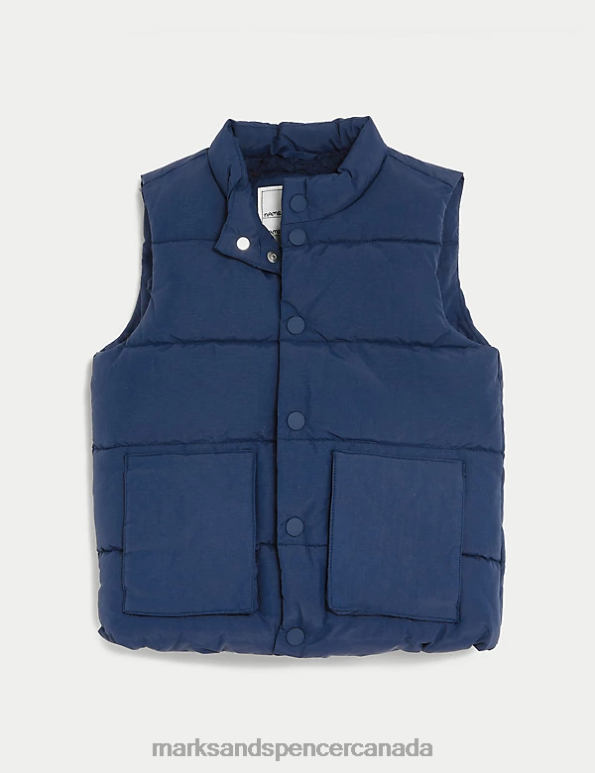 Kids Navy Clothing Marks & Spencer Stormwear Padded Gilet 20VTD8495 - Marks and Spencer Canada locations