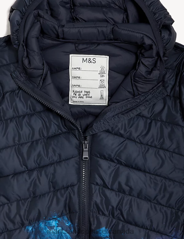 Kids Navy Mix Clothing Marks & Spencer Stormwear Lightweight Padded Jacket 20VTD8258 - Marks and Spencer online
