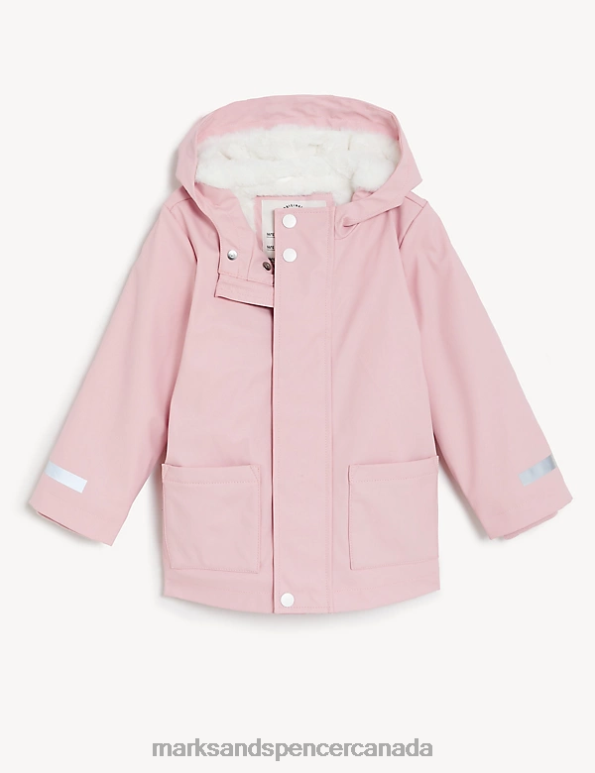 Marks and Spencer Canada - Kids Pink Clothing Marks & Spencer Stormwear Hooded Fisherman Coat 20VTD8852