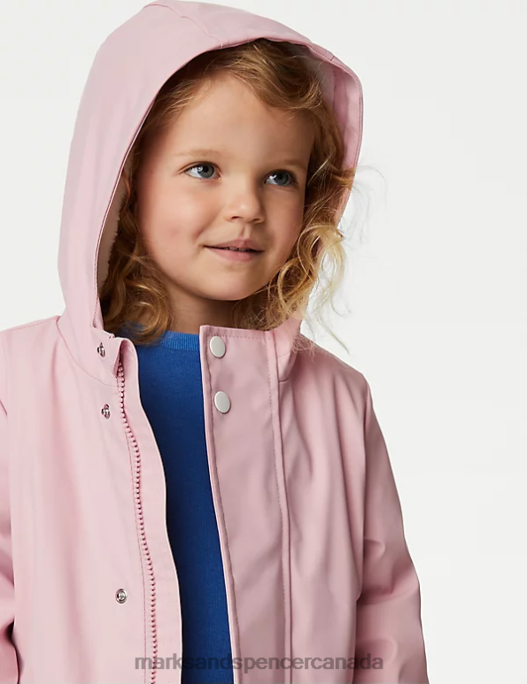 Marks and Spencer Canada - Kids Pink Clothing Marks & Spencer Stormwear Hooded Fisherman Coat 20VTD8852