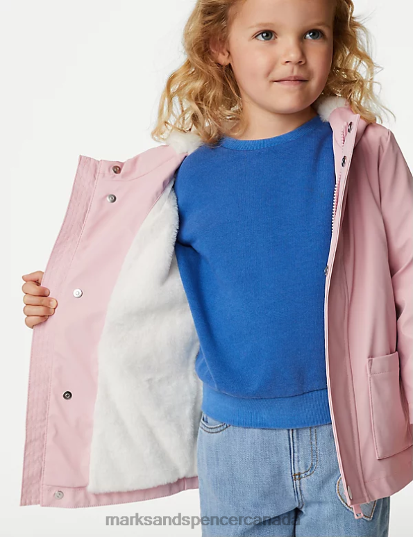 Marks and Spencer Canada - Kids Pink Clothing Marks & Spencer Stormwear Hooded Fisherman Coat 20VTD8852