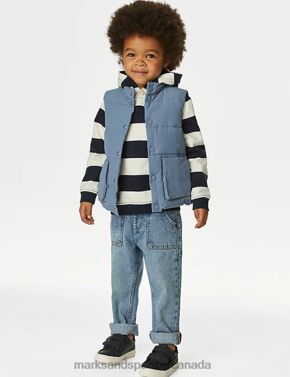 Kids Steel Blue Clothing Marks & Spencer Stormwear Padded Gilet 20VTD8494 - Marks and Spencer online