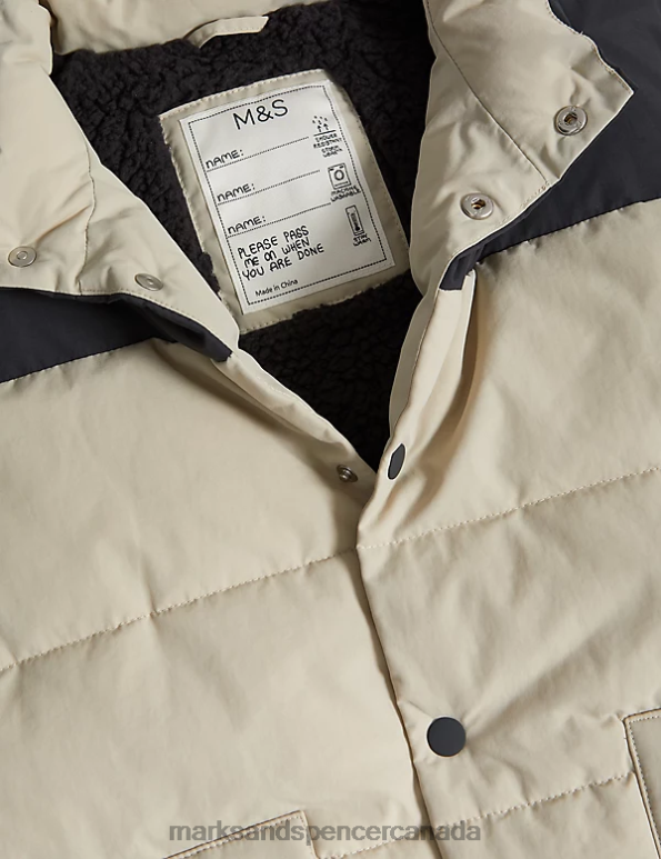 Marks and Spencer near me - Kids Stone Mix Clothing Marks & Spencer Stormwear Borg Lined Padded Gilet 20VTD8464