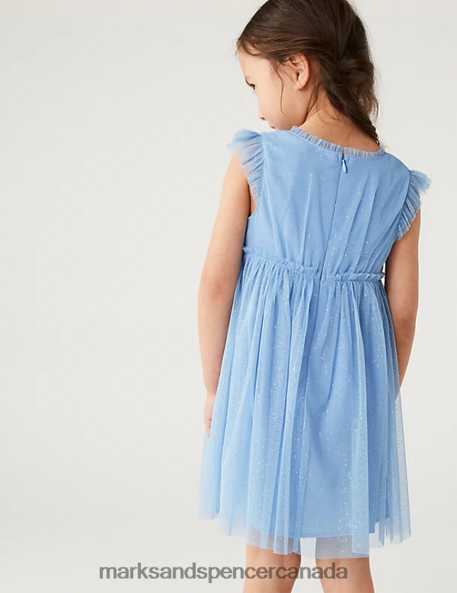 Marks and Spencer near me - Clothing 20VTD9177 Blue Kids Marks & Spencer Butterfly Applique Tulle Dress