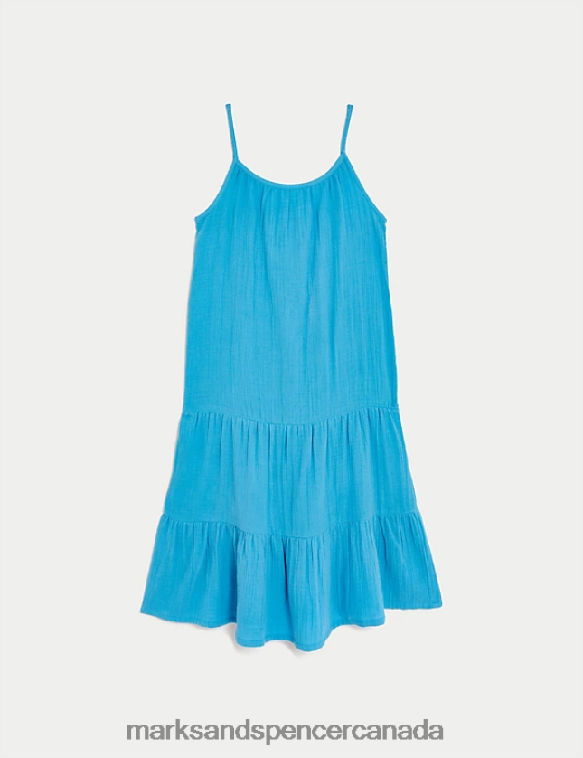 Marks and Spencer near me - Clothing 20VTD9846 Jade Kids Marks & Spencer Pure Cotton Tiered Maxi Dress