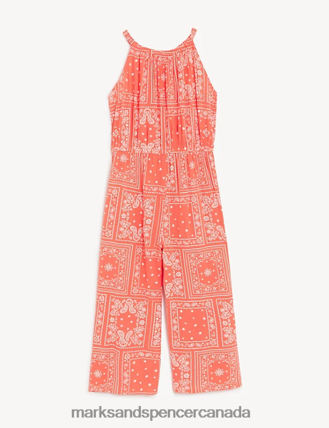Clothing 20VTD9892 Coral Kids Marks & Spencer Bandana Print Jumpsuit - Marks and Spencer outlet
