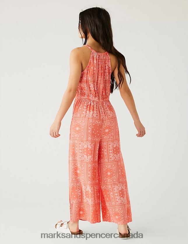 Clothing 20VTD9892 Coral Kids Marks & Spencer Bandana Print Jumpsuit - Marks and Spencer outlet