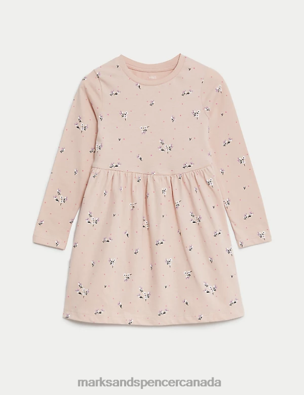 Kids Blush Clothing Marks & Spencer Pure Cotton Floral Dress 20VTD8808 - Marks and Spencer outlet