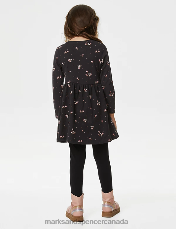 Marks and Spencer near me - Kids Carbon Clothing Marks & Spencer Pure Cotton Floral Dress 20VTD8946