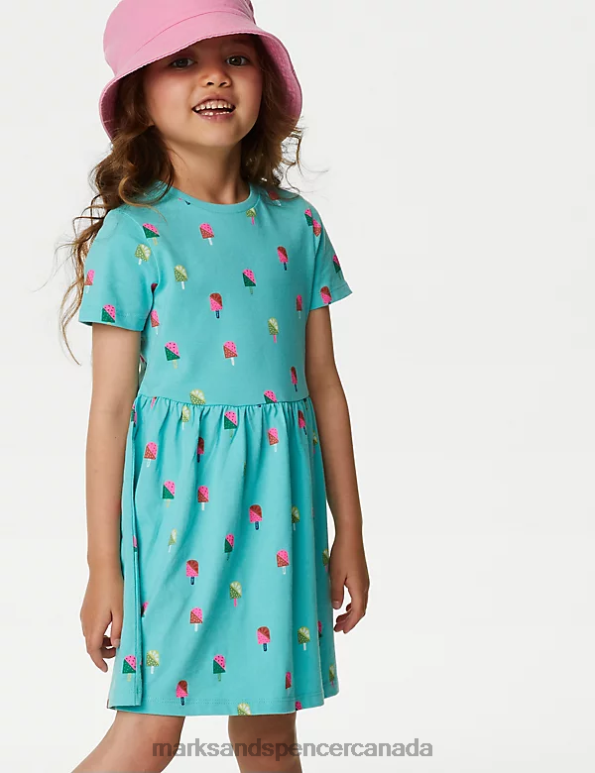 Marks and Spencer near me - Kids Multi Clothing Marks & Spencer 2pk Pure Cotton Ice Cream Dresses 20VTD8795