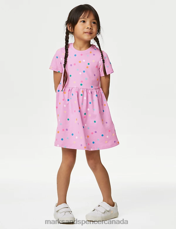 Kids Multi Clothing Marks & Spencer 2pk Pure Cotton Printed Dresses 20VTD9012 - Marks and Spencer online