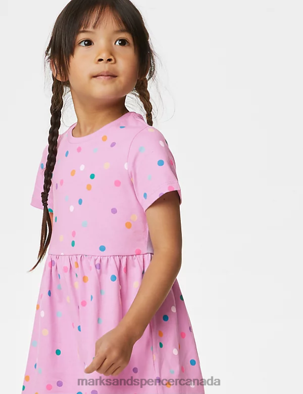 Kids Multi Clothing Marks & Spencer 2pk Pure Cotton Printed Dresses 20VTD9012 - Marks and Spencer online