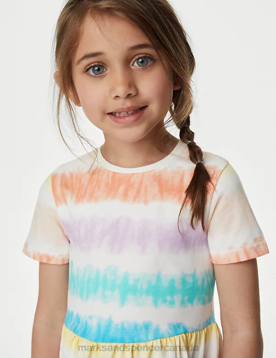 Marks and Spencer Canada - Marks & Spencer Kids 2pk Pure Cotton Dresses Clothing Multi 20VTD9041