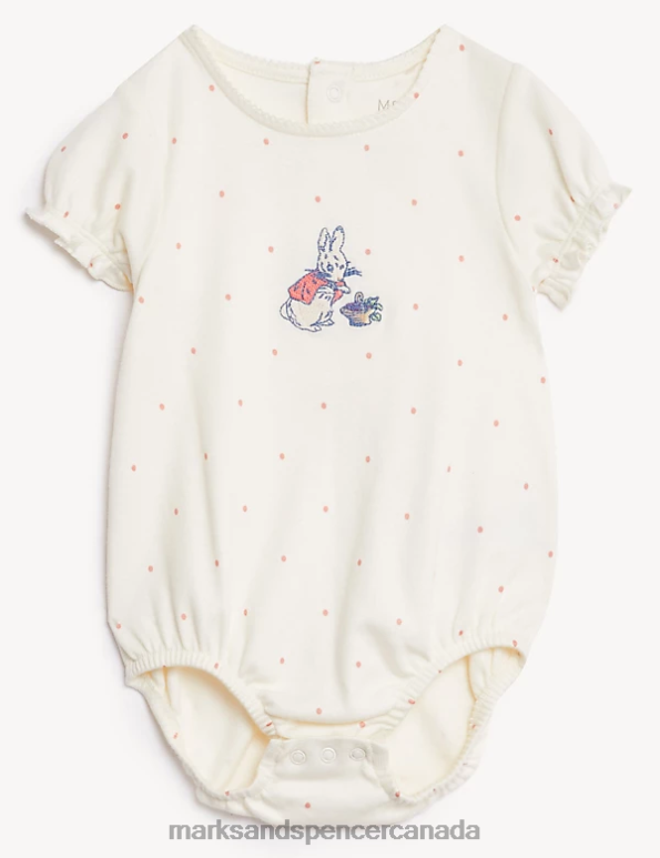 Kids Pink Mix Clothing Marks & Spencer 2pk Pure Cotton Peter Rabbit Bodysuits 20VTD7717 - Marks and Spencer Canada locations