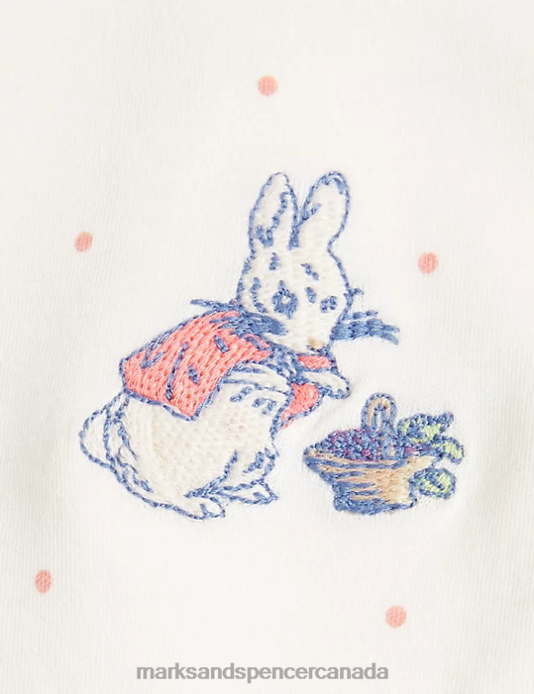 Kids Pink Mix Clothing Marks & Spencer 2pk Pure Cotton Peter Rabbit Bodysuits 20VTD7717 - Marks and Spencer Canada locations