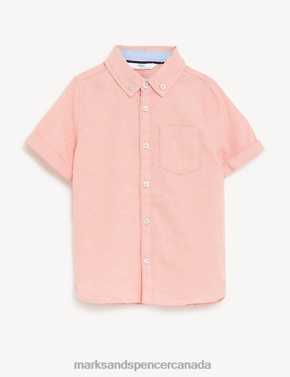 Marks and Spencer near me - Kids Coral Clothing Marks & Spencer Pure Cotton Oxford Shirt 20VTD8315