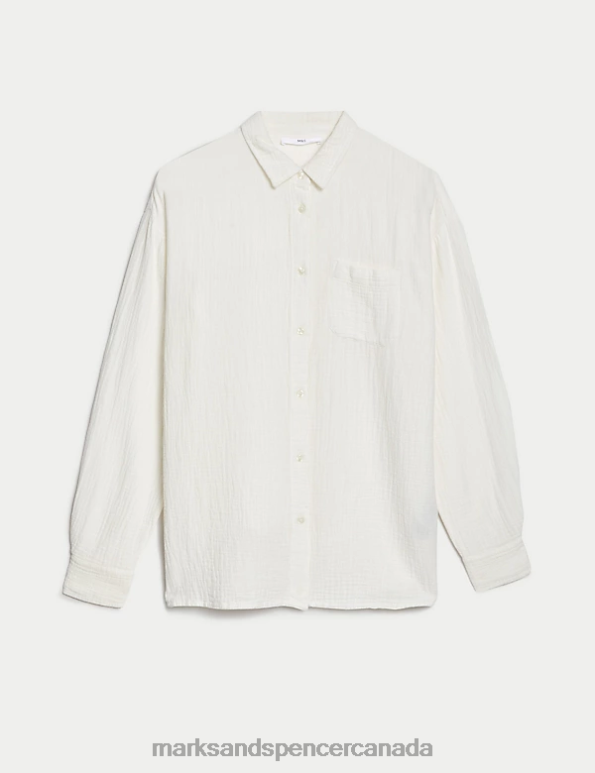Kids Ivory Clothing Marks & Spencer Pure Cotton Shirt 20VTD8492 - Marks and Spencer online
